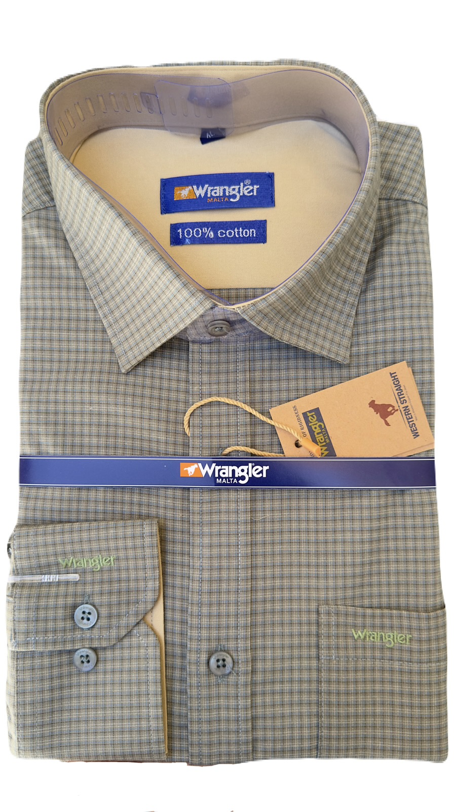پیراهن مردانه آستین بلند Wrangler | 100٪ نخ، کیفیت پریمیوم